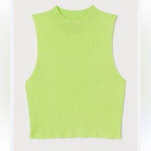 H&M Ribbed Neon Top